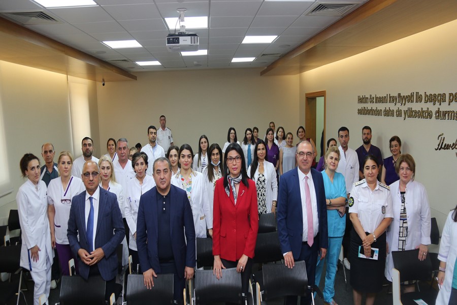 Mərkəzi Gömrük Hospitalının tibb personalı üçün “Səhiyyədə ictimai iştirakçılıq təşəbbüslərinin təbliği” mövzusunda tədbir keçirilib - FOTO