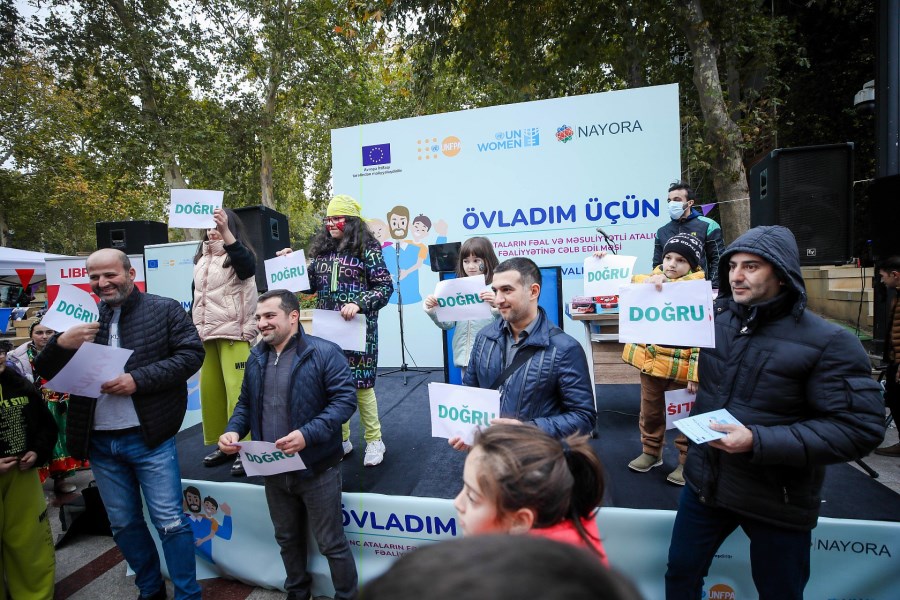 Bakıda gənc atalar və övladları üçün festival keçirilib