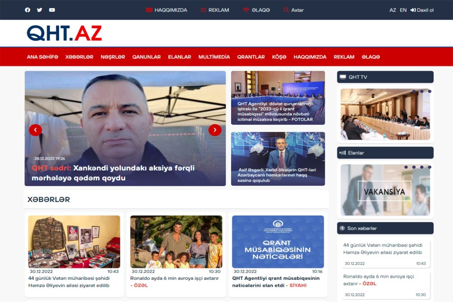 QHT.az saytı yeni dizaynda