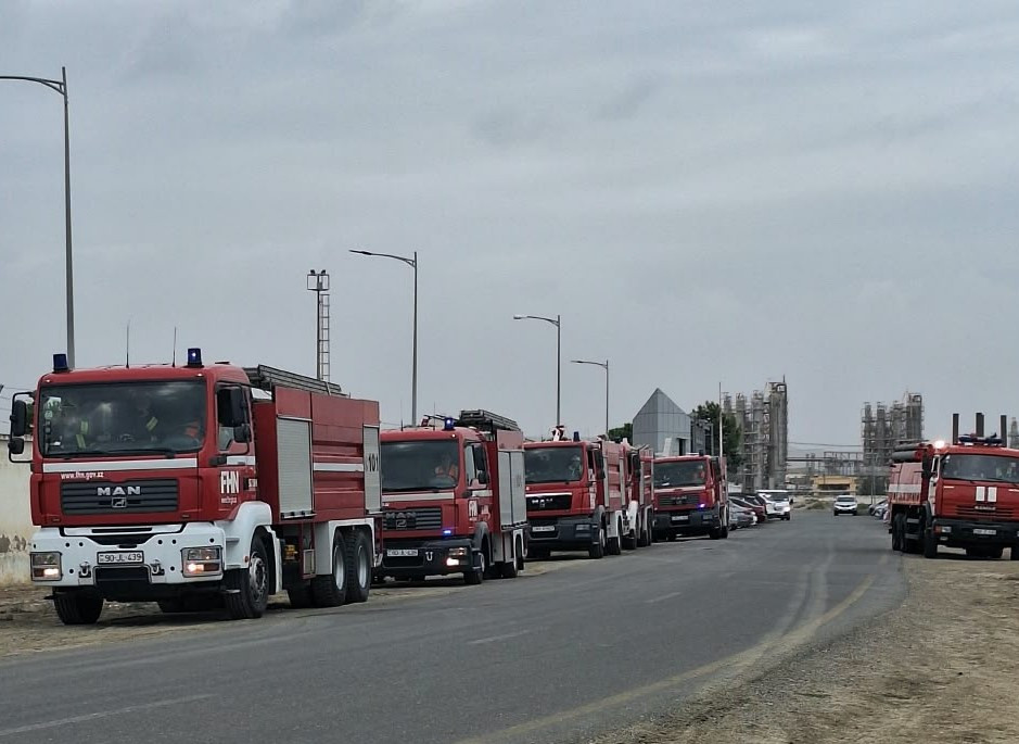 FHN SOCAR-ın Qaz Emalı Zavodunda yanğın-taktiki təlim keçirib