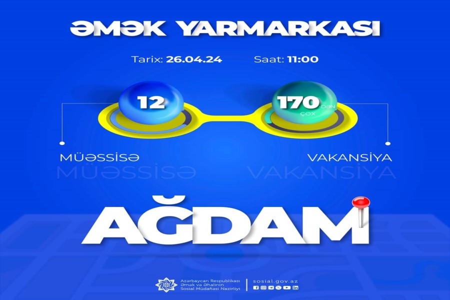 Ağdamda əmək yarmarkası olacaq