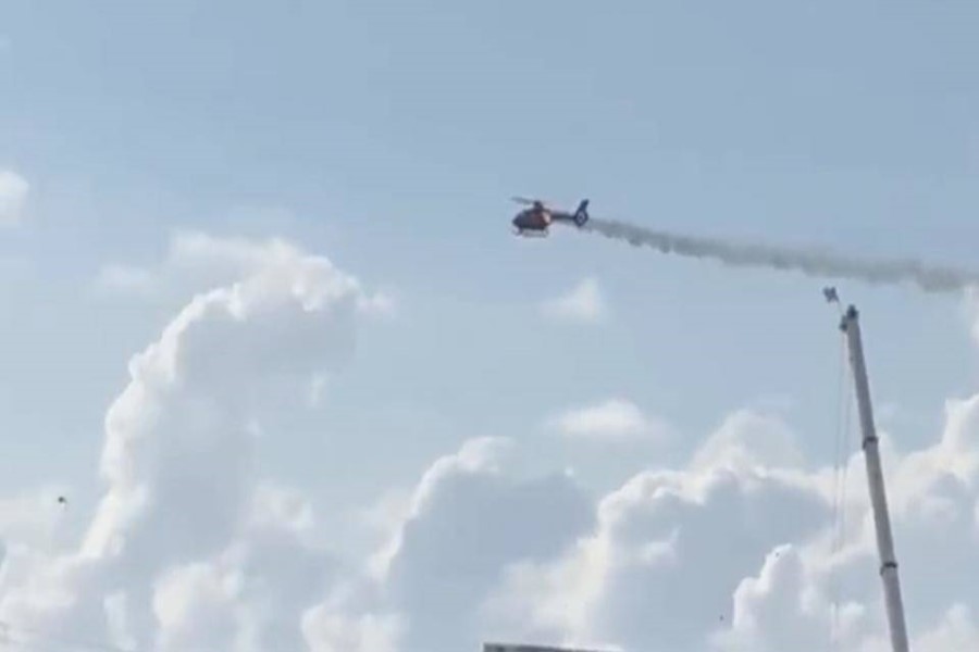 ABŞ-da yanğınsöndürən helikopter qəzaya uğrayıb, yaralananlar var
