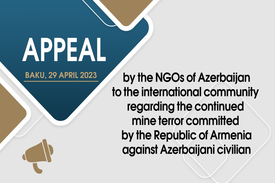 Azerbaijani NGOs addressed statement to int'l community regarding Armenia's mine terrorism