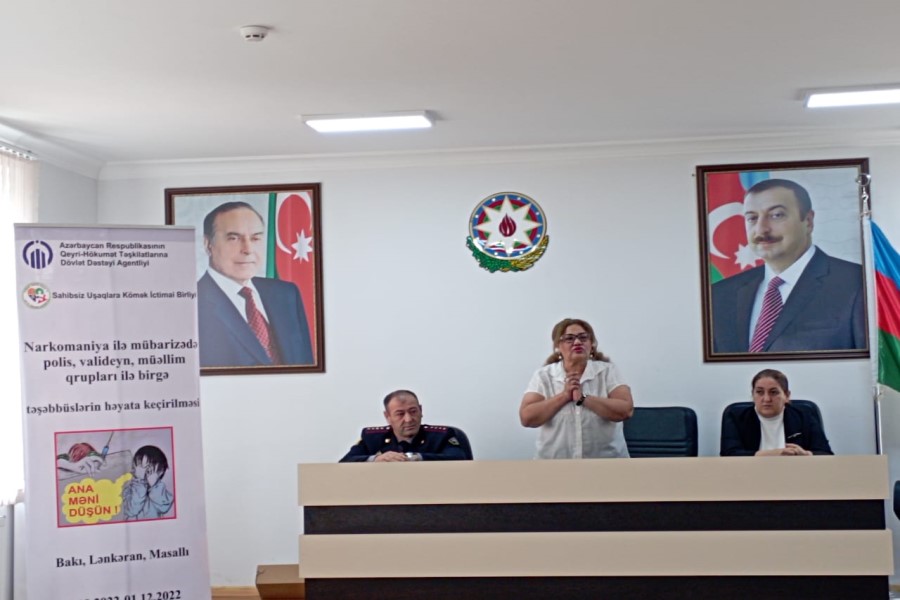 “Narkomaniya ilə mübarizədə polis, valideyn, müəllim qrupları ilə birgə təşəbbüslərin həyata keçirilməsi”layihəsinə start verildi