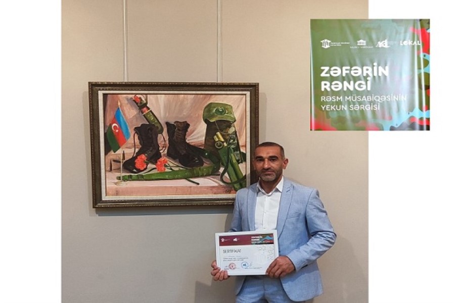 Masallıdan olan rəssam müsabiqə mükafatçısıdır