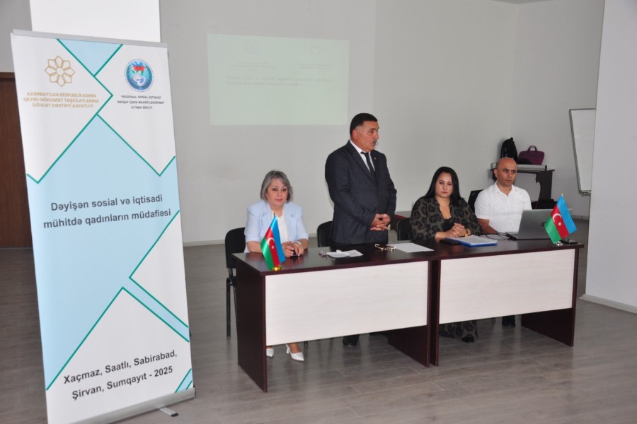 “Dəyişən sosial və iqtisadi mühitdə qadınların müdafiəsi” mövzusunda tədbir keçirilib - FOTOLAR