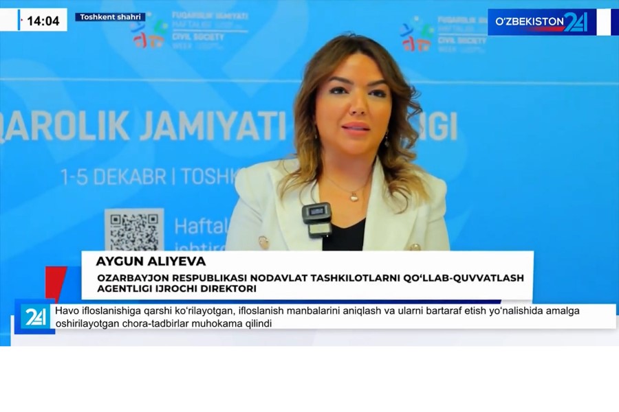 Aygün Əliyeva Özbəkistan televiziyasına müsahibə verib - VİDEO