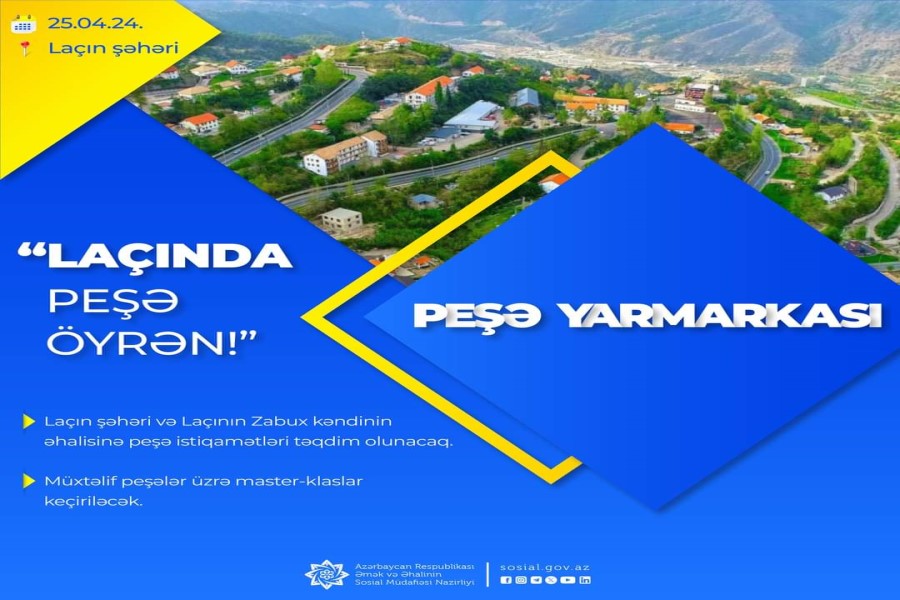 İşğaldan azad edilən ərazilərimizdə ilk dəfə Peşə yarmarkası keçiriləcək