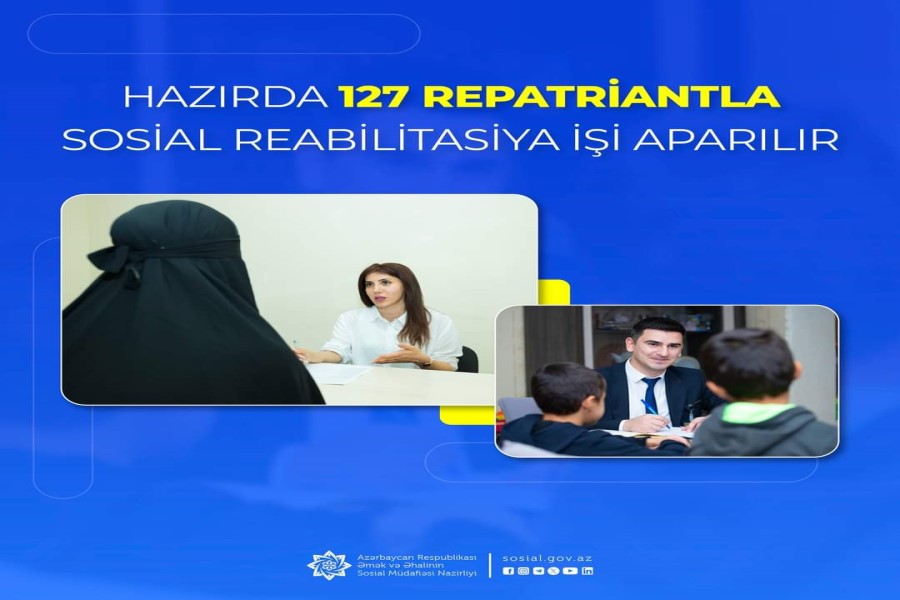 Sosial Xidmətlər Agentliyi hazırda 127 repatriantla sosial reabilitasiya işi aparır