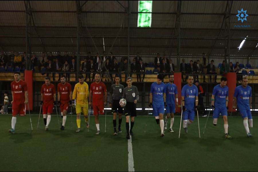“Minalara YOX deyək” şüarı altında amputant futbol komandaları arasında yoldaşlıq oyunu keçirilib - VIDEO