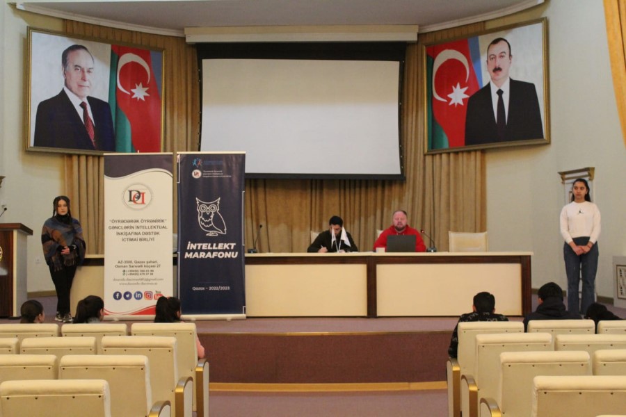 Qazax Gənclər Evində "İntellekt marafonu" layihəsi çərçivəsində keçirilən intellektual turnirdə "D" qrupunun oyunu baş tutub