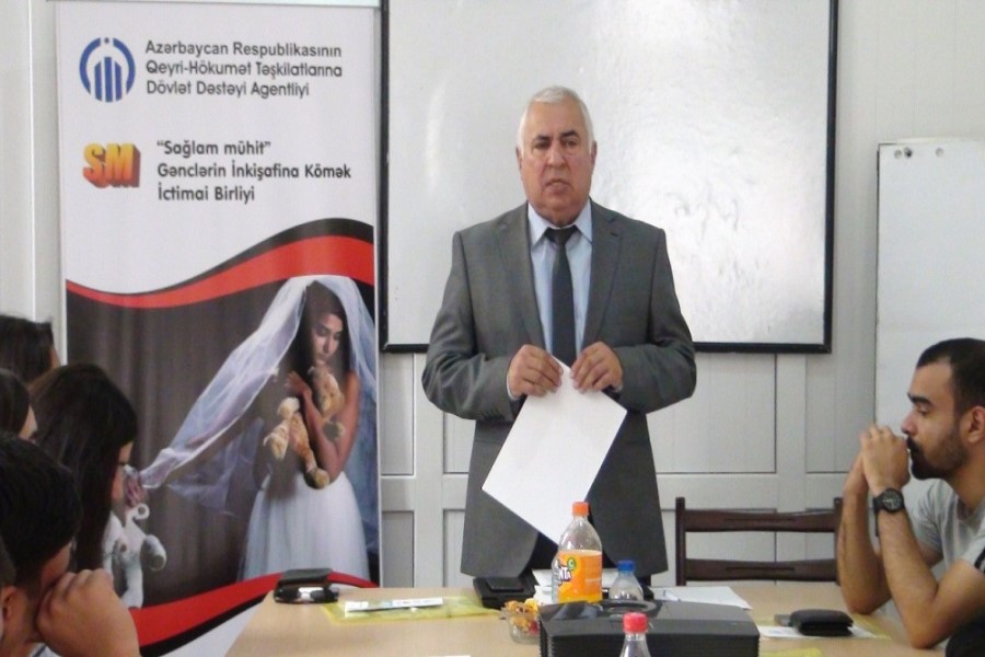 “Sağlam mühit” Gənclərin İnkişafına Kömək İctimai Birliyi seminar keçirib - FOTOLAR