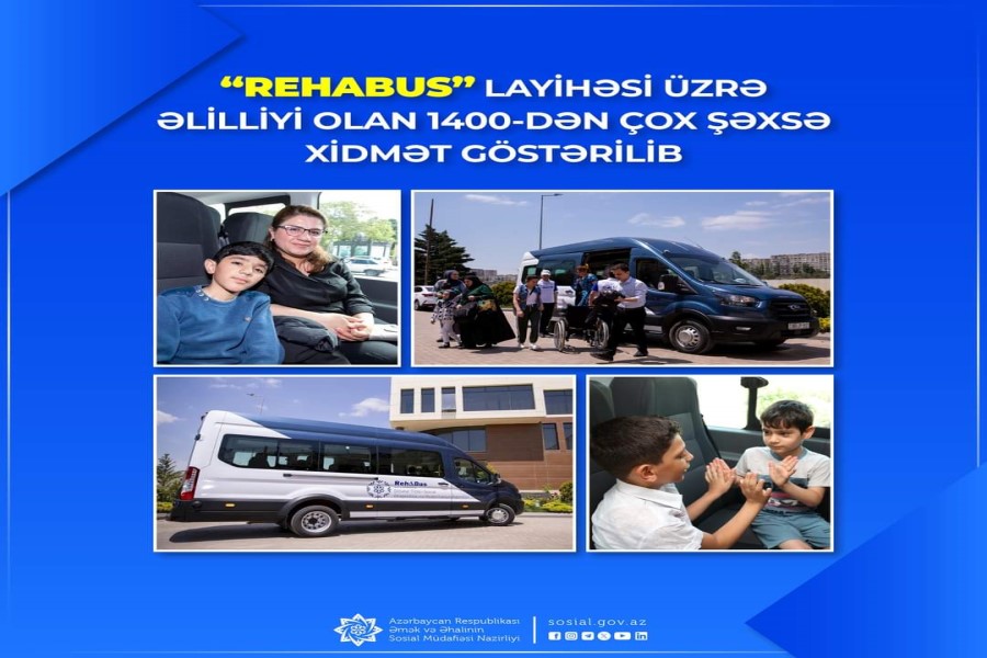 “Rehabus” layihəsi üzrə əlilliyi olan 1400-dən çox şəxsə xidmət göstərilib