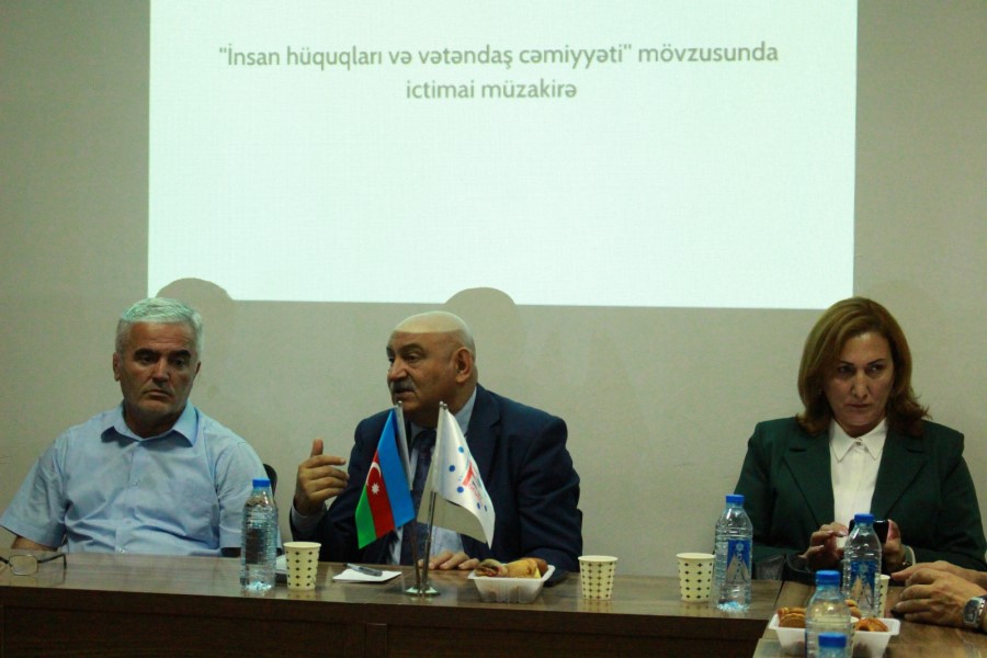Azərbaycan Milli QHT Forumunun təşkilatçılığı ilə “İnsan hüquqları və vətəndaş cəmiyyəti” mövzusunda ictimai müzakirə keçirildi
