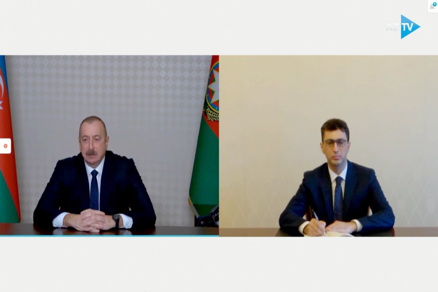 Prezident İlham Əliyev Şahin Seyidzadəni videoformatda qəbul edib - FOTO +VİDEO