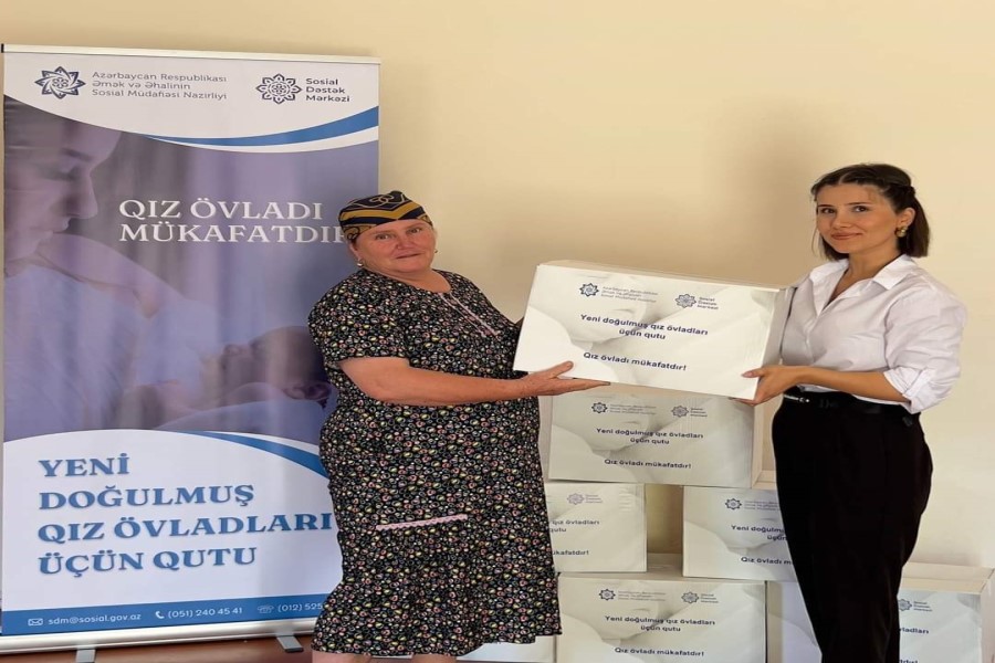 Qusarda da “Yeni doğulmuş qız övladları üçün qutu” layihəsi icra edilib