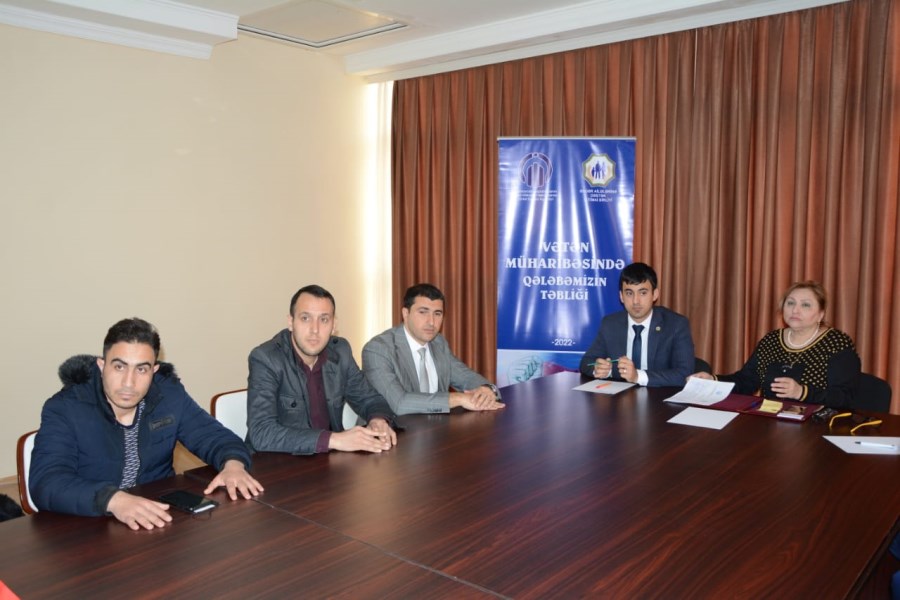 Tərtərdə qazilərlə gənclərin, təhsil işçilərinin görüşü keçirilib