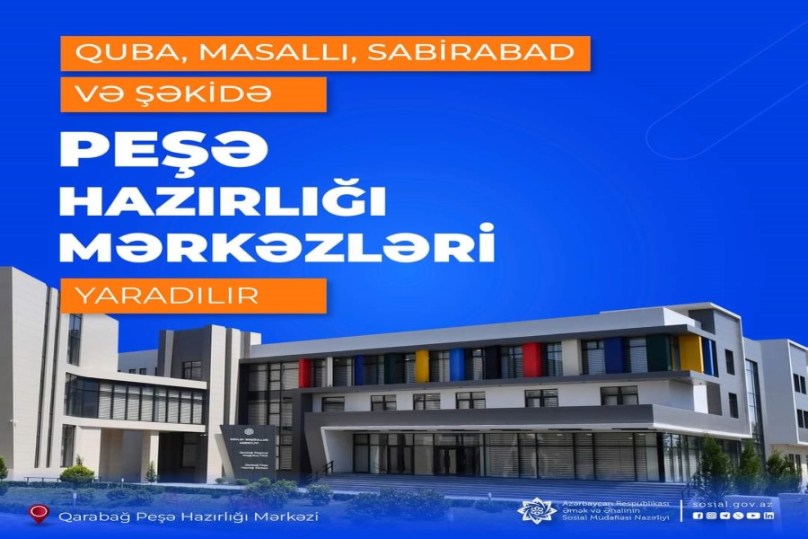 Quba, Masallı, Sabirabad və Şəkidə də peşə hazırlığı mərkəzləri yaradılır