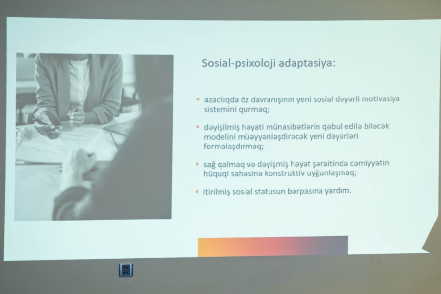 Məhkumluqdan azad olunmasına üç ay qalmış bir qrup şəxsin qiymətləndirilməsi aparılıb