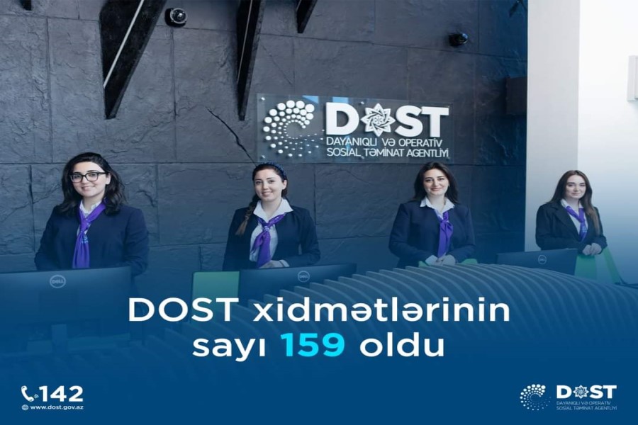 DOST xidmətlərinin sayı 159 oldu