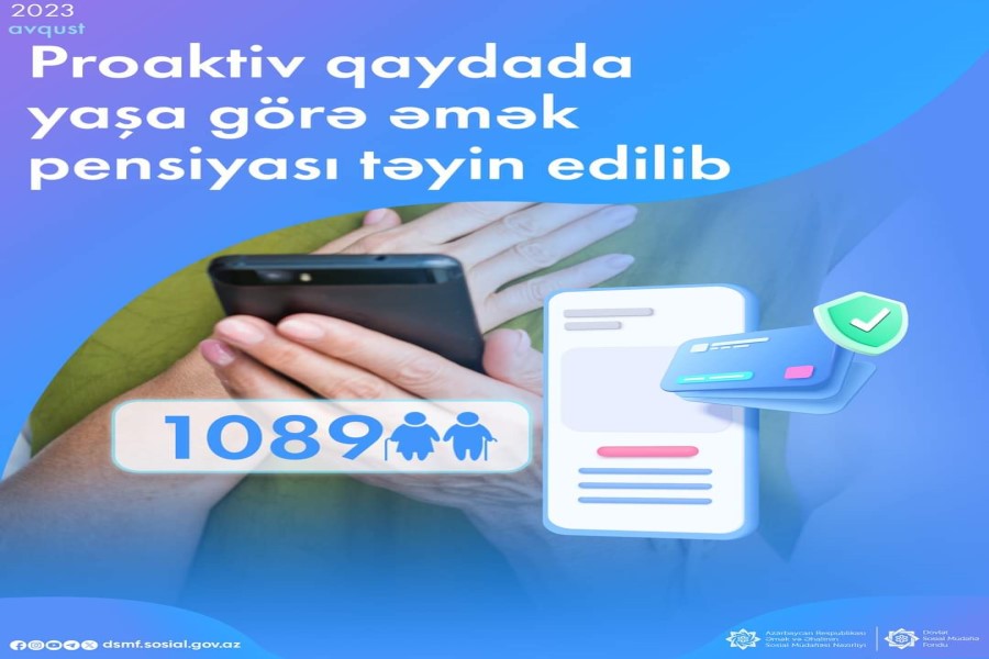 1089 nəfərə proaktiv qaydada pensiya təyin edilib