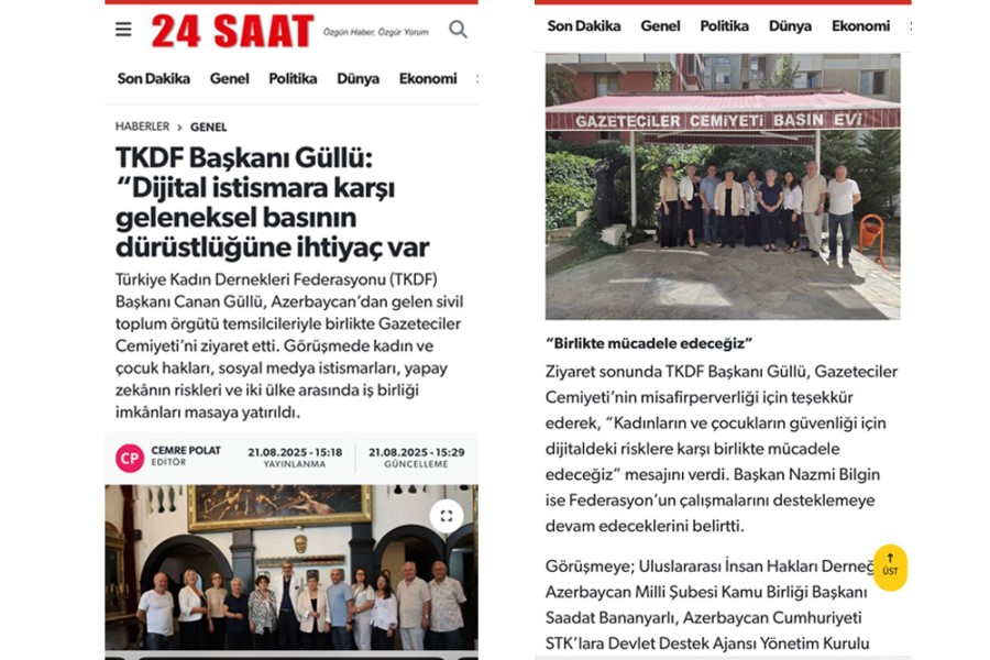 Azərbaycan QHT-lərinin səfəri Türkiyə mətbuatında işıqlandırıldı