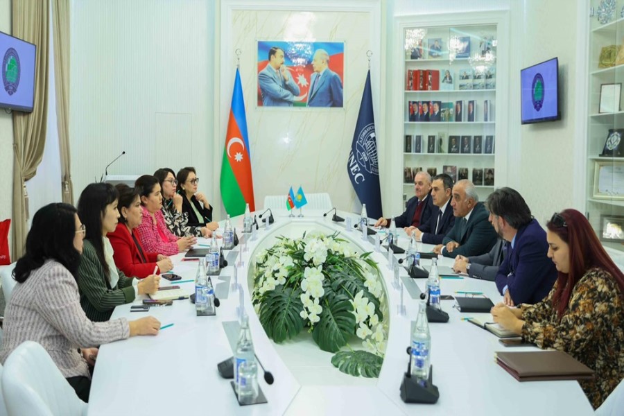 UNEC və Kunayev Universiteti arasında əməkdaşlıq memorandumu imzalandı - FOTOLAR