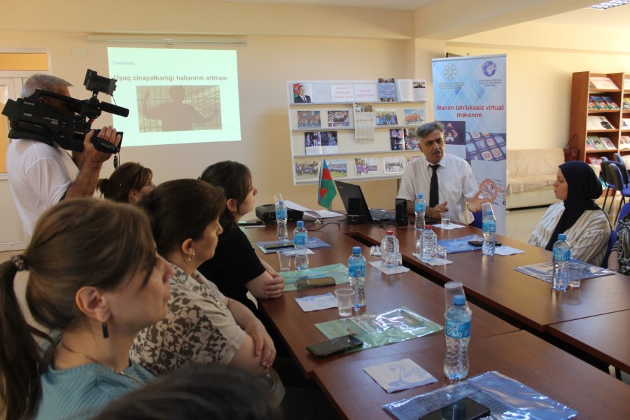 “Mənim Təhlükəsiz Virtual Məkanım” layihəsi çərçivəsində maarifləndirmə tədbiri keçirildi - FOTOLAR