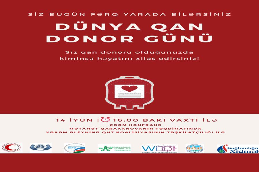 Vərəm Əleyhinə QHT Koalisiyası Dünya Qan Donor günü ilə bağlı onlayn konfrans keçiriləcək