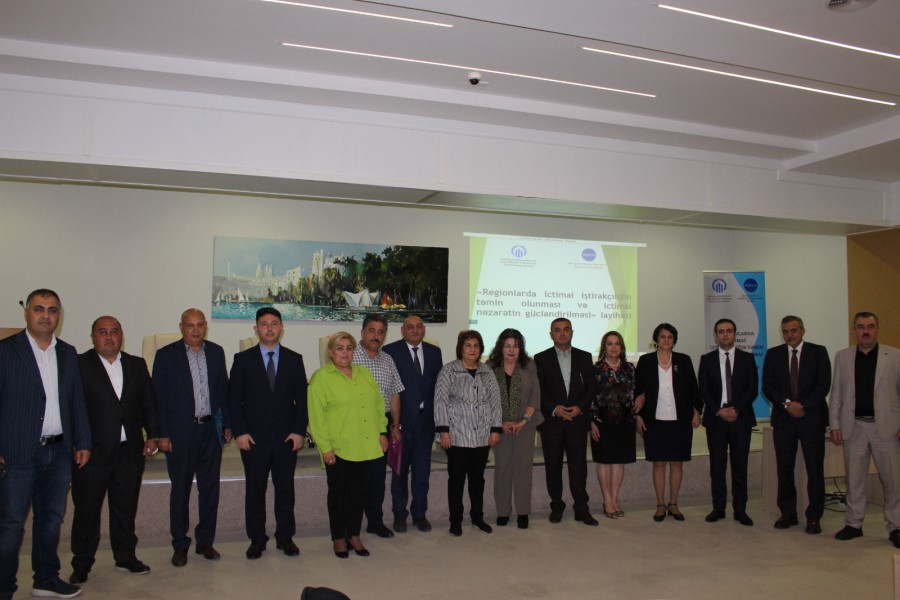 "Regionlarda ictimai iştirakçılığın təmin olunması və ictimai nəzarətin gücləndirilməsi" layihəsi üzrə ictimai müzakirə keçirilib - FOTOLAR
