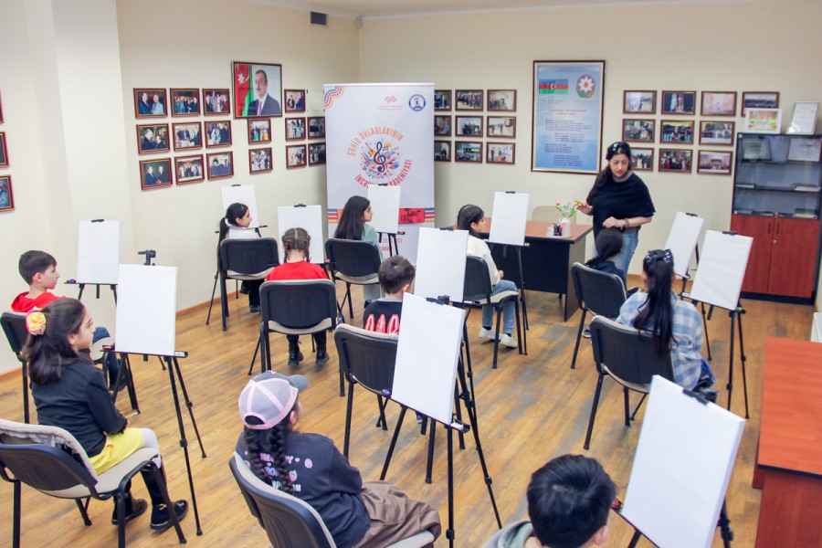 "Şəhid övladlarının incəsənət akademiyası"nın ilk təlimləri keçirilib - FOTOLAR