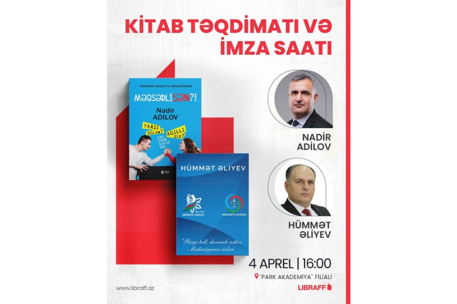 Bakıda kitab təqdimatı və imza saatı keçiriləcək