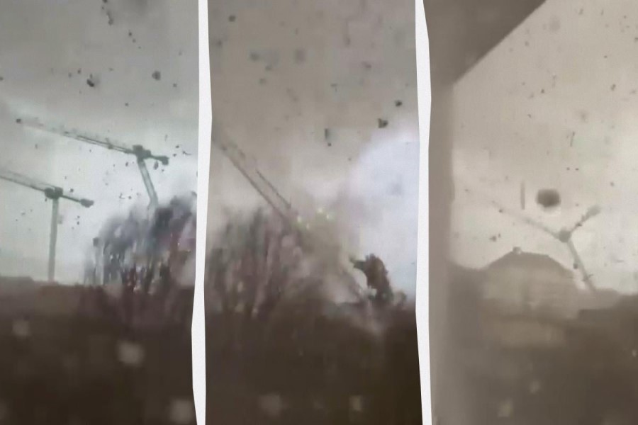 Parisin şimalında güclü tornado baş verib