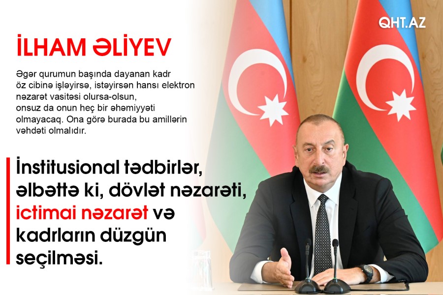 Prezident növbəti dəfə diqqəti ictimai nəzarətə çəkdi - VİDEO