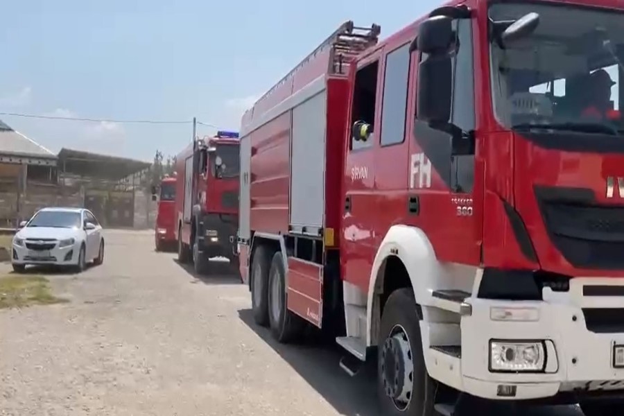 FHN-in Dövlət Yanğından Mühafizə Xidməti Şirvan şəhərində yanğın-taktiki təlim keçirib