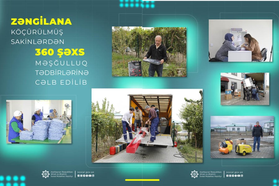 Zəngilana köçürülmüş sakinlərdən 360 şəxs məşğulluq tədbirlərinə cəlb edilib