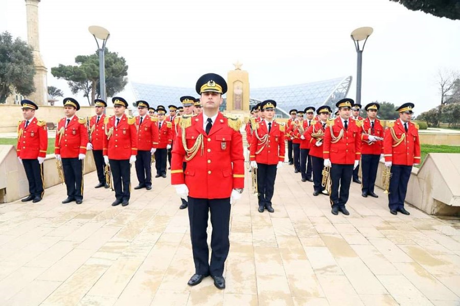 Hərbi institutun orkestr heyəti Gürcüstanda səfərdədir