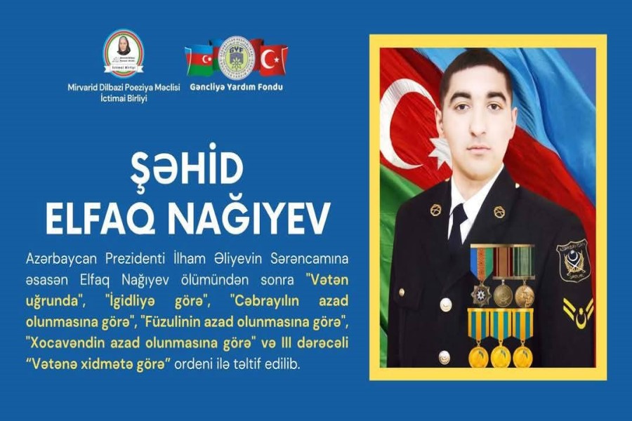 QHT Şəhid Elfaq Nağıyevin doğum gününə həsr olunmuş anım günü keçirib - FOTOLAR
