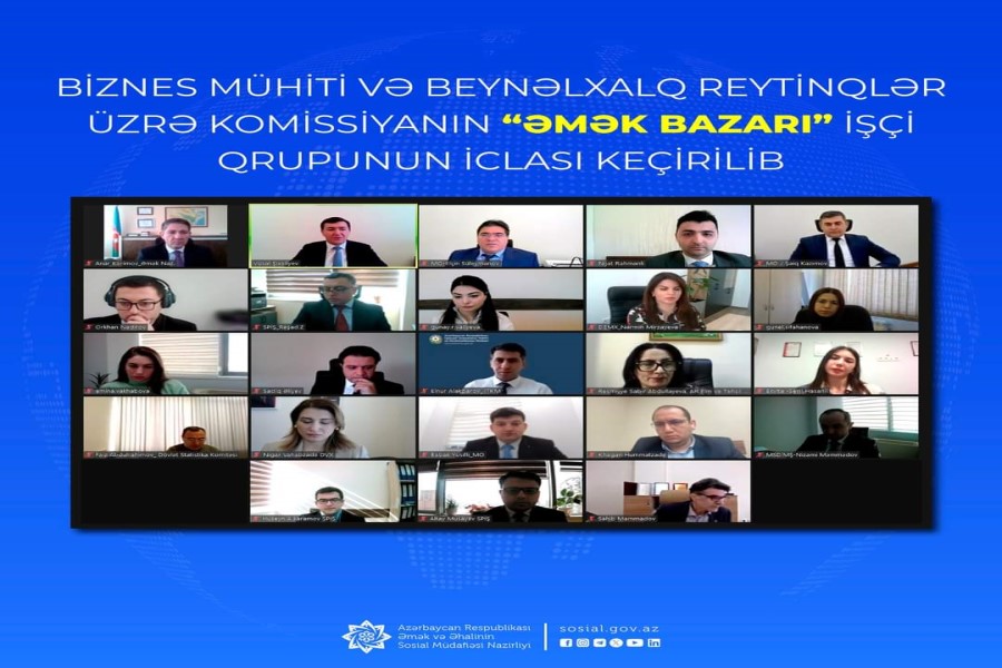 Biznes mühiti və beynəlxalq reytinqlər üzrə Komissiyanın “Əmək bazarı” işçi qrupunun iclası keçirilib