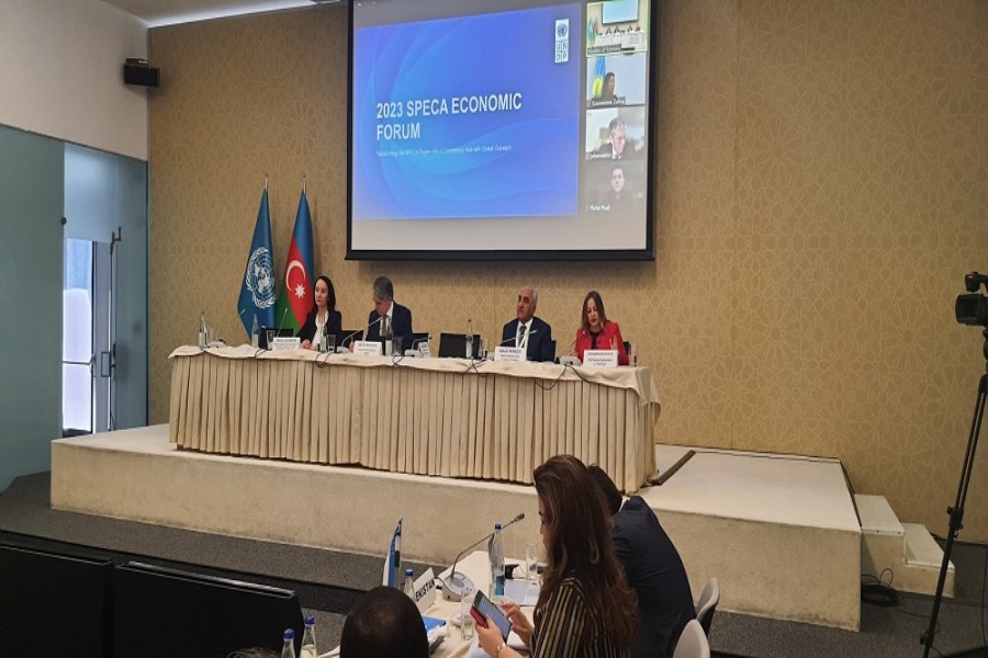 BMTİP-nın Azərbaycandakı Rezident Nümayəndəsinin səlahiyyətlərini icra edən xanım SPECA 2023 İqtisadi Forumunda iştirak edib