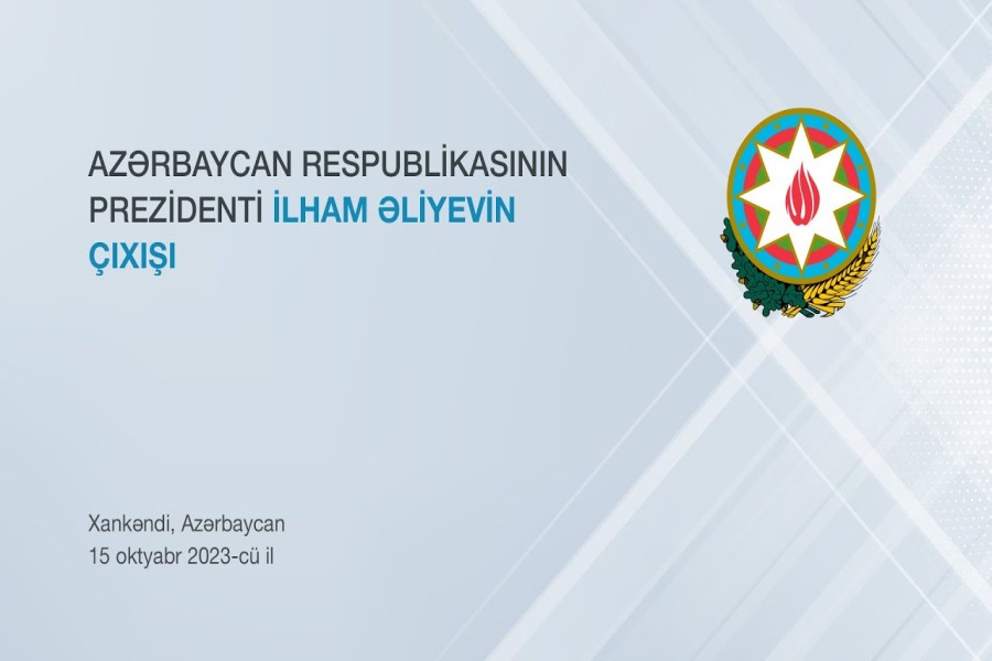 Prezident Xankəndidən xalqa müraciət edir - CANLI / VİDEO