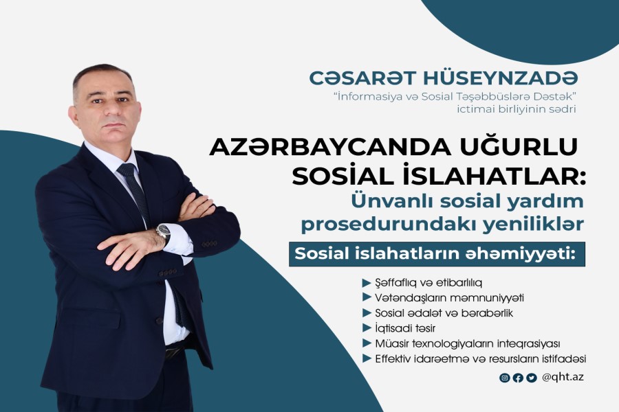 İslahatlar sosial rifahının yüksəldilməsinə mühüm töhfə verir - CƏSARƏT HÜSEYNZADƏ YAZIR