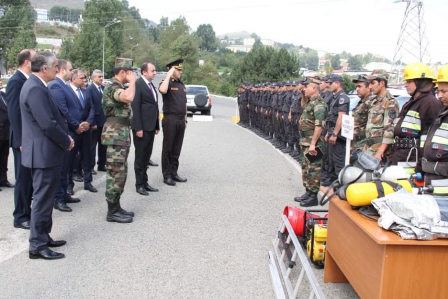 Fövqəladə Hallar Nazirliyi xəbərdarlıq və toplanış üzrə nümunəvi mülki müdafiə məşqi keçirib