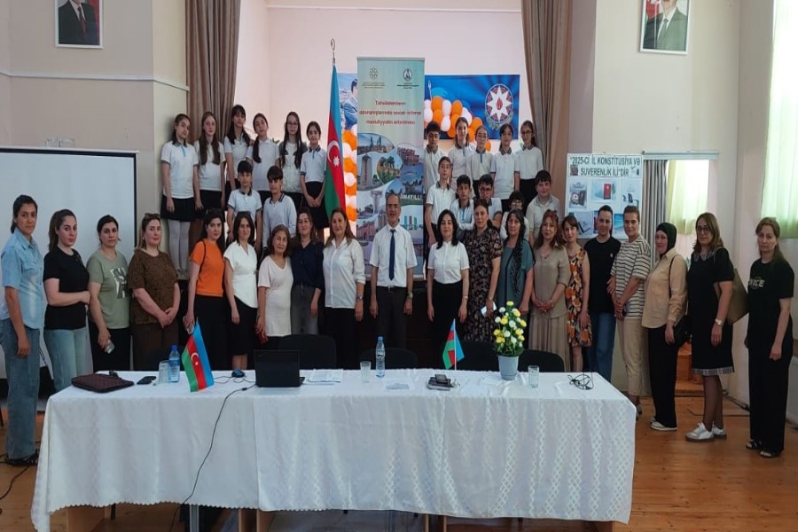 "Təhsilalanların davranışlarında sosial-ictimai məsuliyyətinin artırılması” layihəsinin növbəti tədbiri keçrildi - FOTOLAR