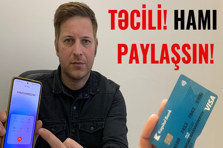 ŞOK! Kartımdakı bütün pulları oğurlamaq istədilər!!!