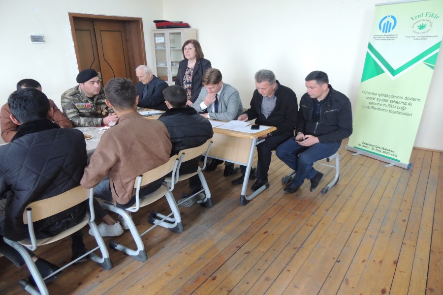 Müharibə iştirakçılarının dövlətin sosial siyasət sahəsindəki qanunvericiliklə bağlı maarifləndirmə tədbiri keçirilib - FOTO
