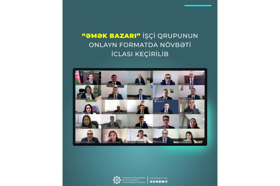 “Əmək bazarı” işçi qrupunun onlayn formatda növbəti iclası keçirilib