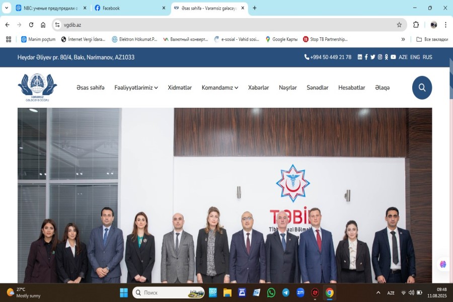 "Vərəmsiz Gələcəyə Doğru" İctimai Birliyi yeni saytını təqdim etdi