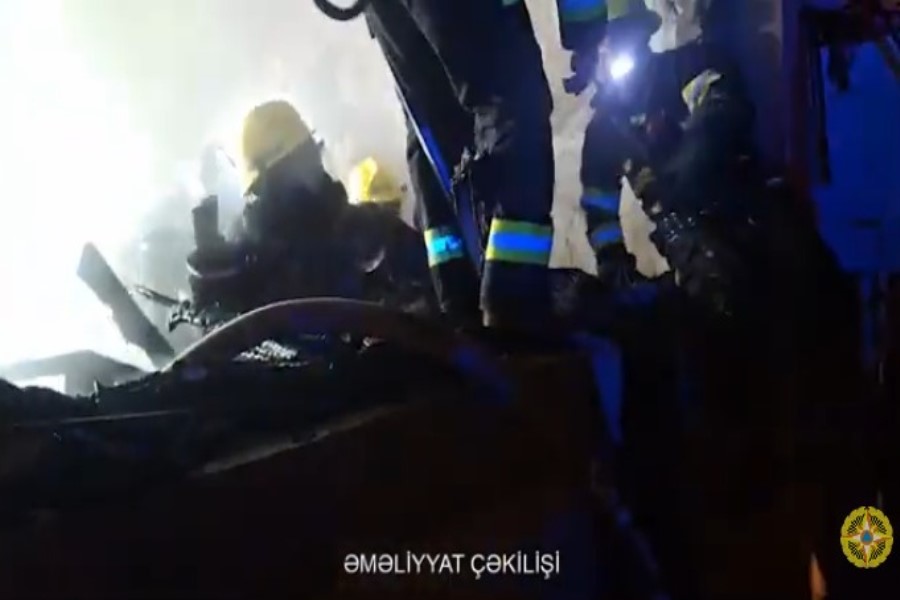 Zığ qəsəbəsində fərdi yaşayış evində partlayışla müşayiət olunan yanğın - VİDEO