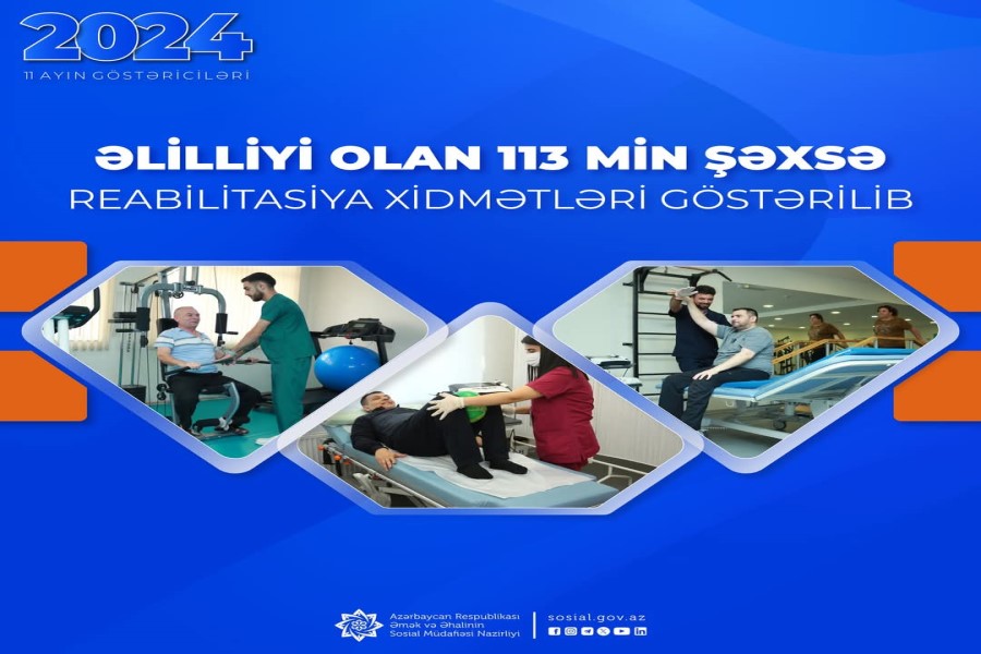 Əlilliyi olan 113 min şəxsə reabilitasiya xidmətləri göstərilib